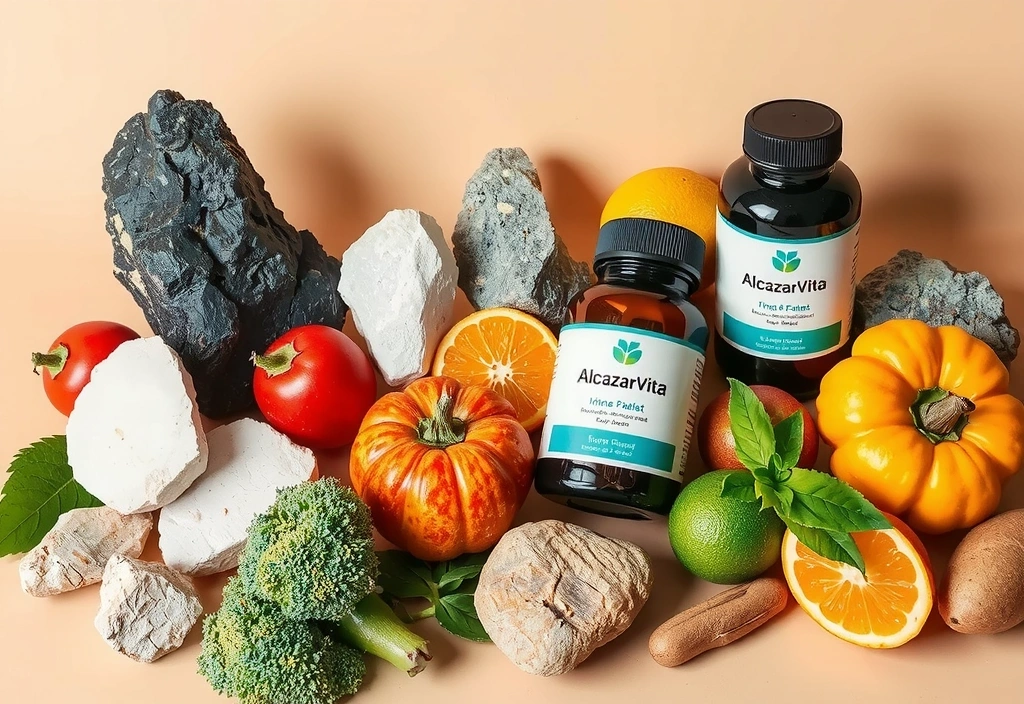 Variedad de minerales esenciales de Alcazarvitavb